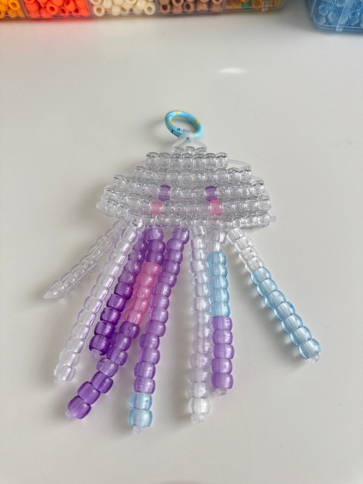 Jellyfish Beaded Charm