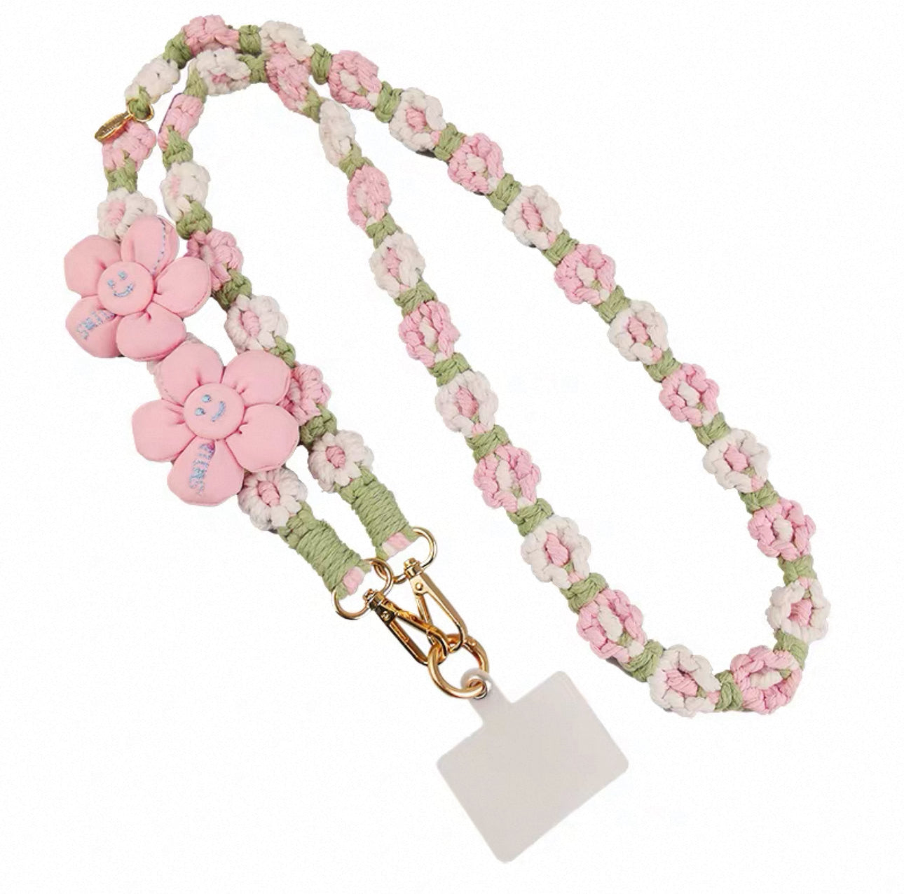 Pink Green Crossbody Phone strap