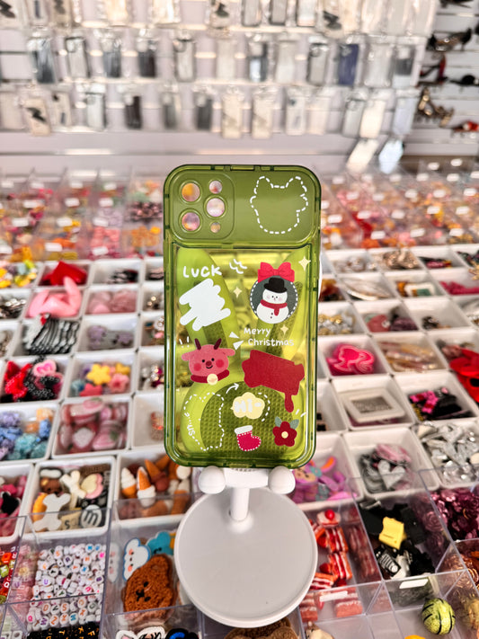 Merry Christmas green case for iPhones