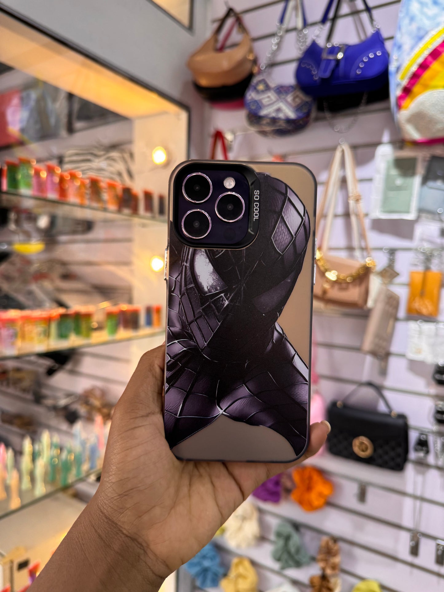 Black Spiderman Case for iPhones