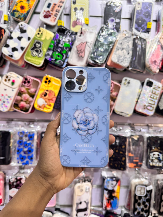 Blue Camellia Case For IPhones
