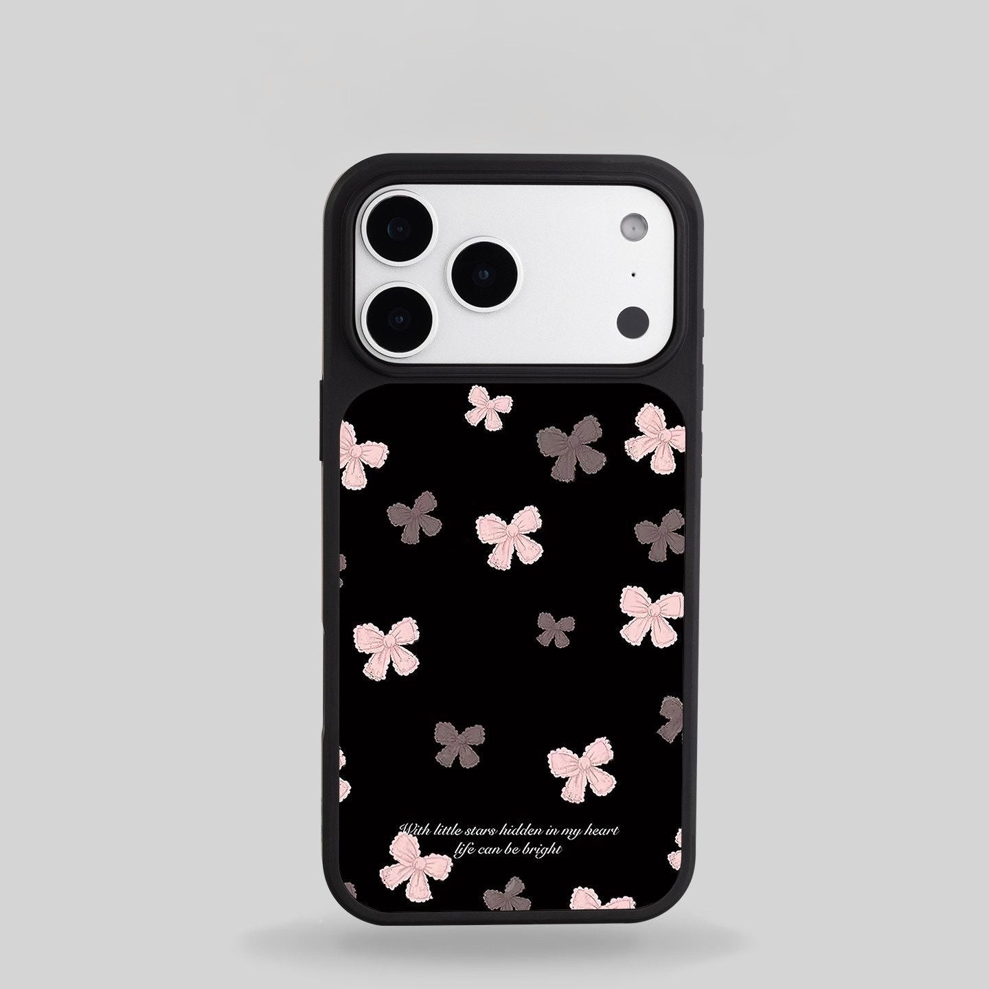 Blush Bow Pattern Protective Phone Case