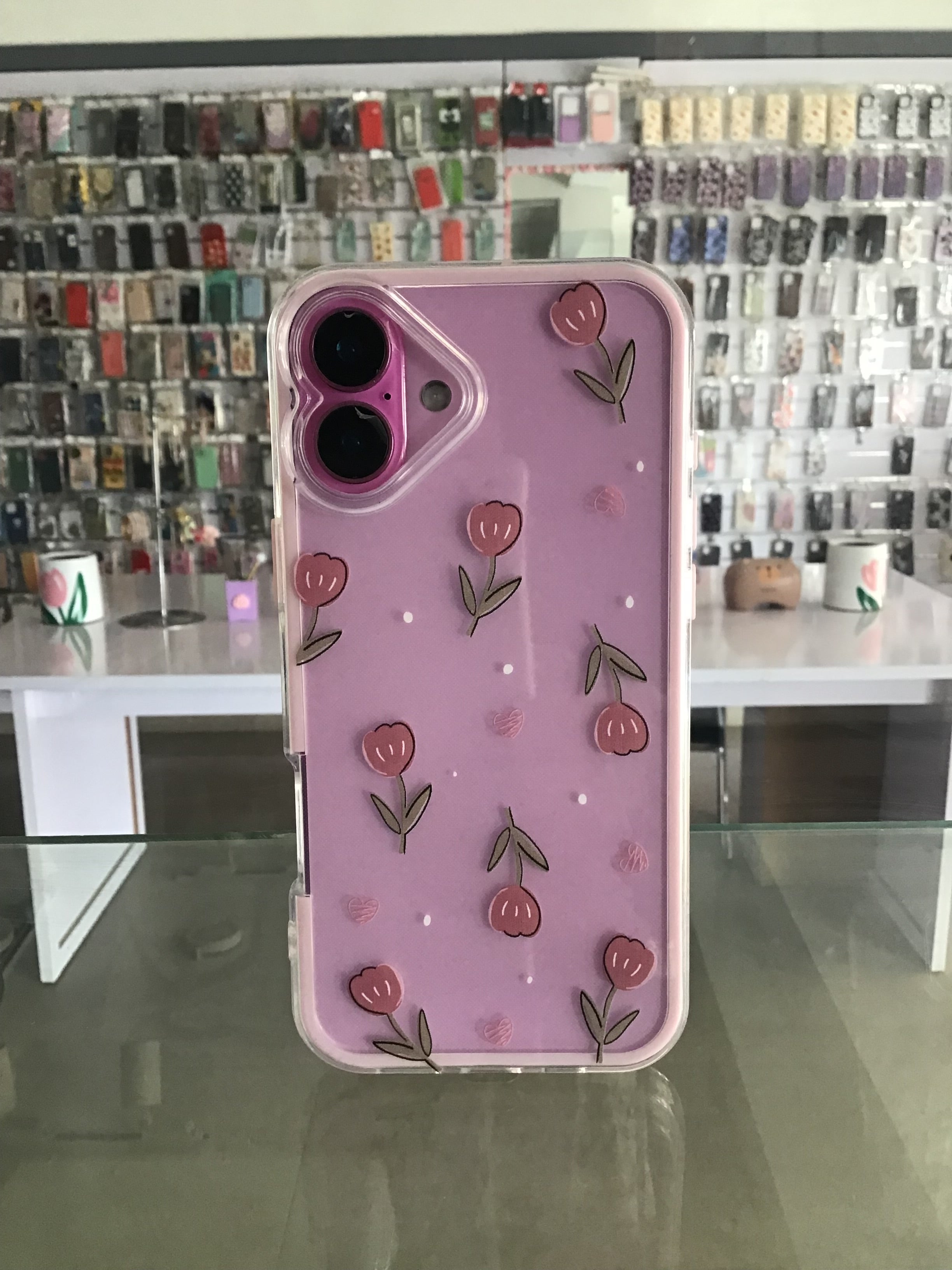 Blush Tulip Clear Case