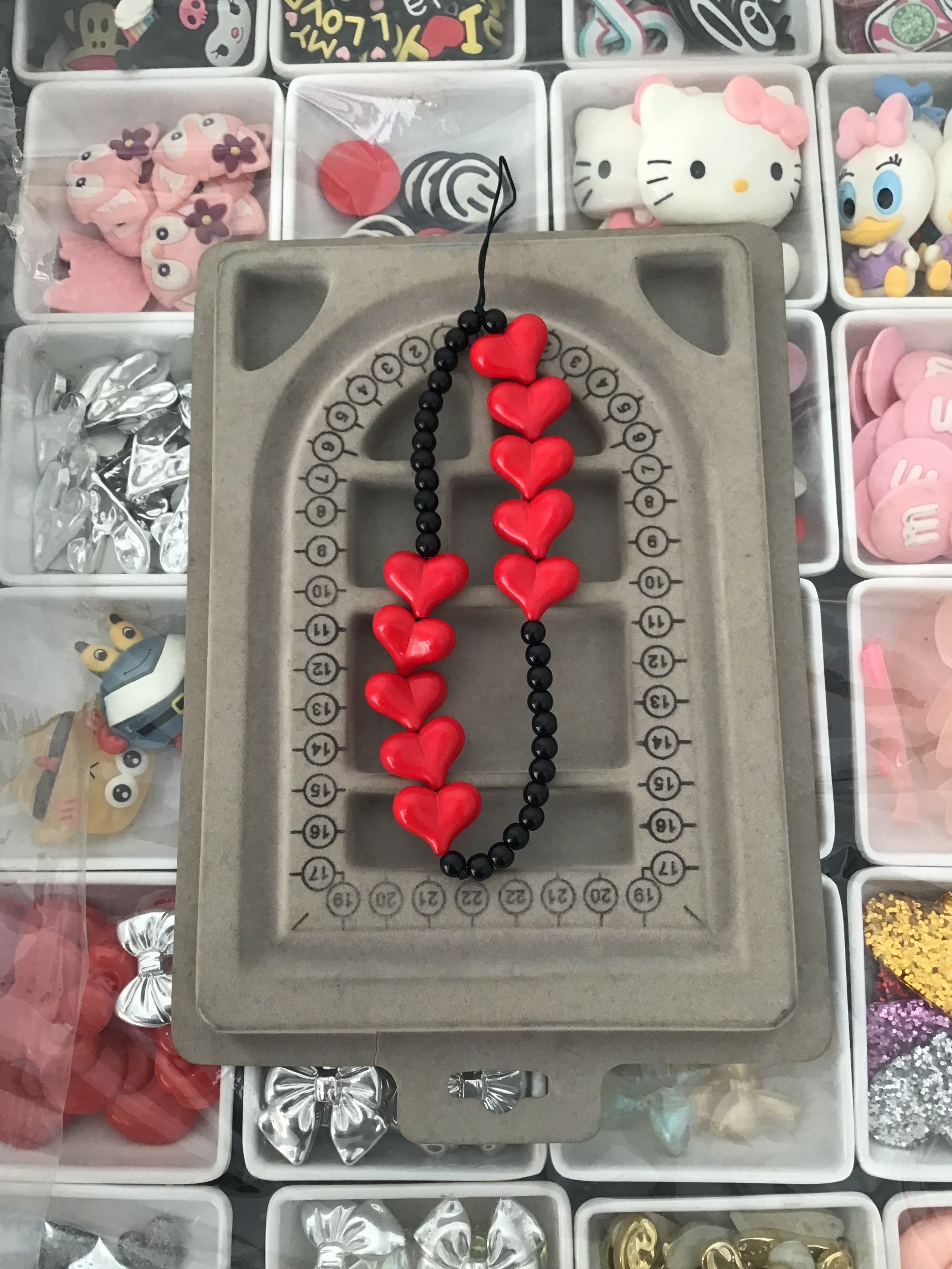 Red Heart Phone Charm