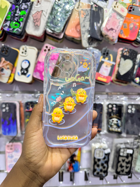 3D Charms LUCK DUCK Case For 13 pro