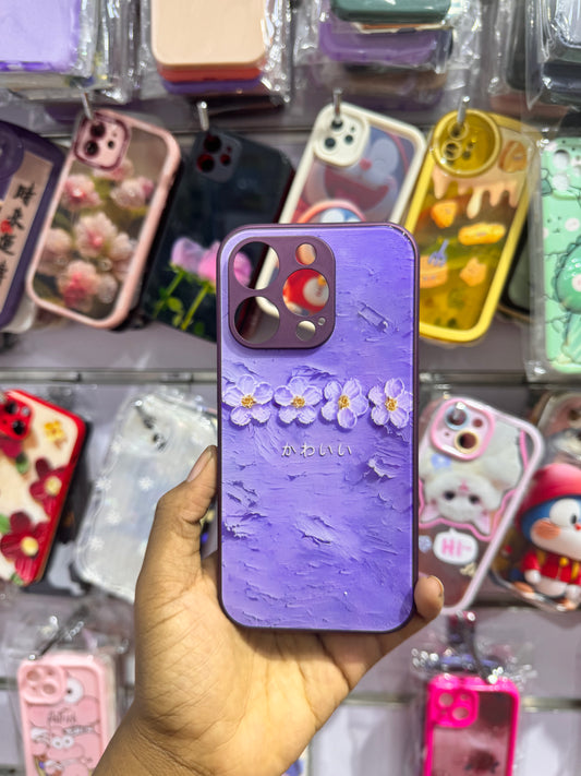 Purple flowers Case For iPhones