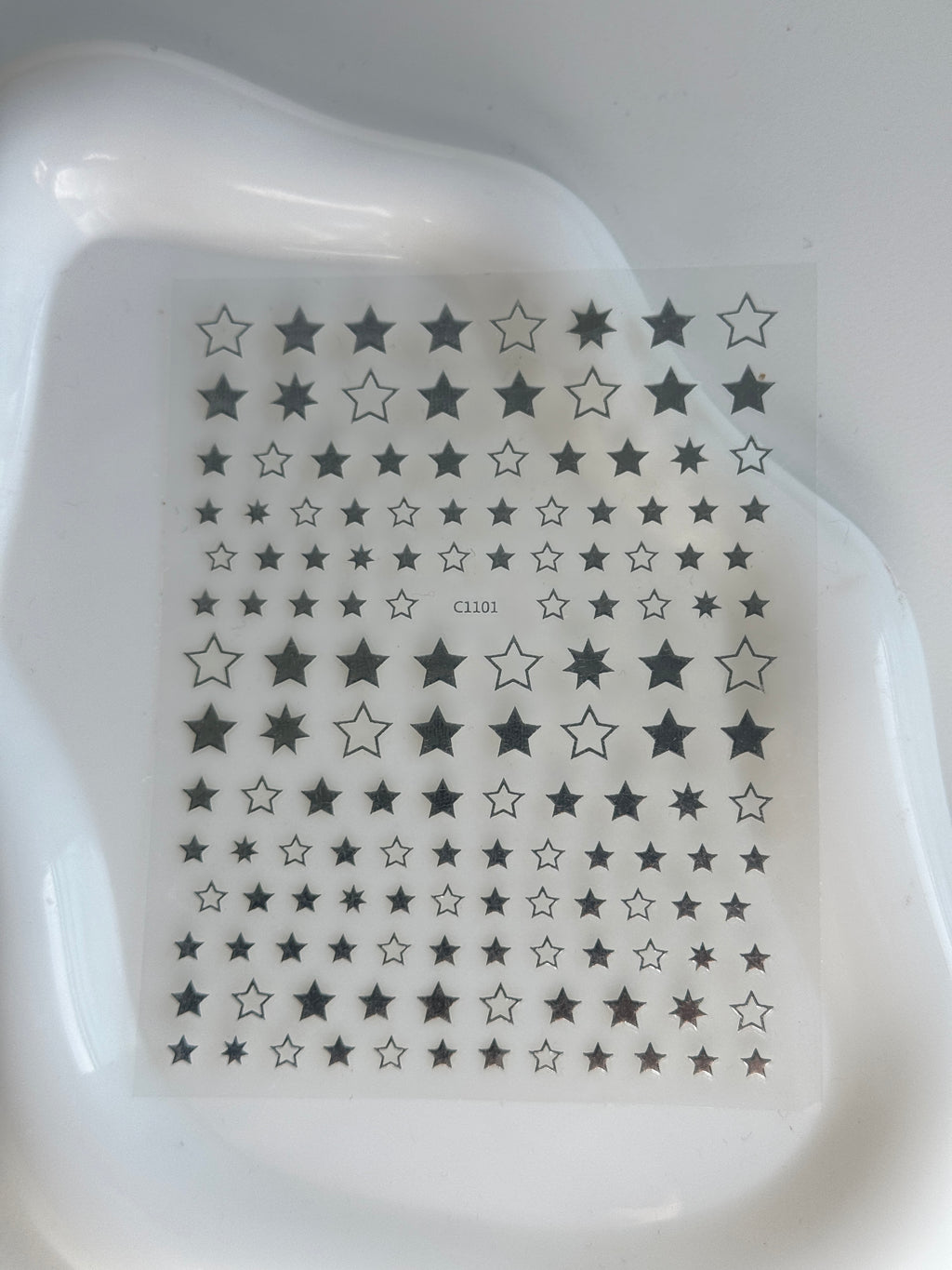 Silver Star Phone Camera Stickers