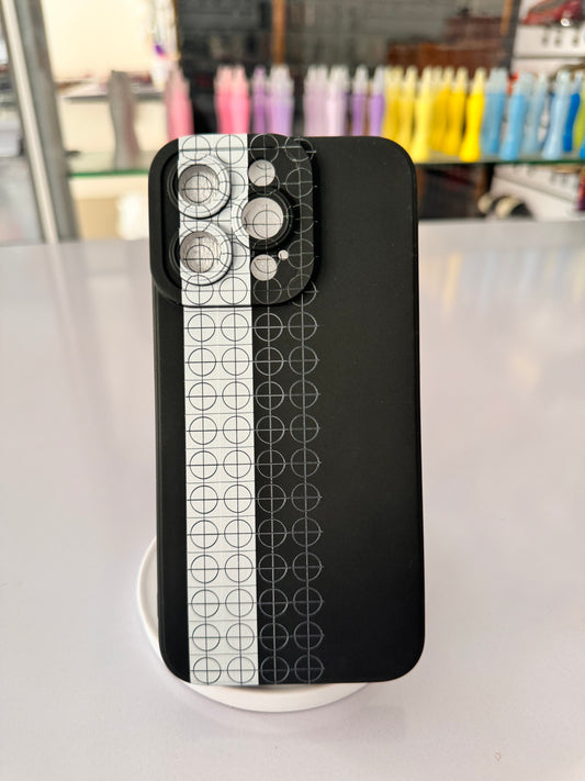 Black white circle style Case for iPhones