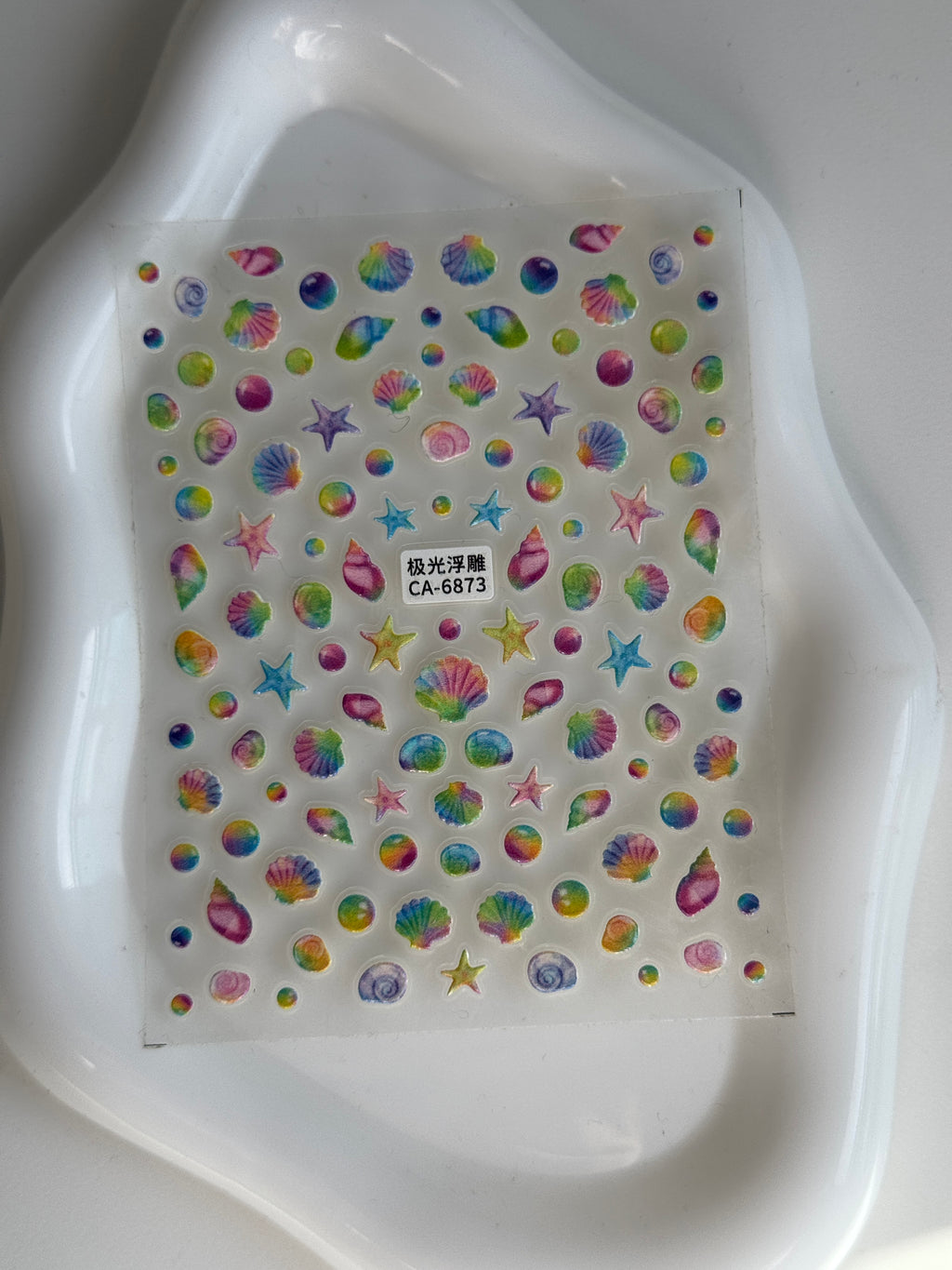 Rainbow Seashell Phone Stickers