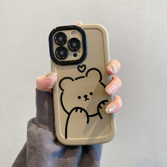 Hi Bear heart Case For iPhones