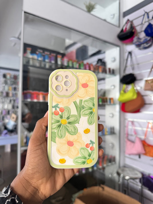 Green Flower Case For IPhones