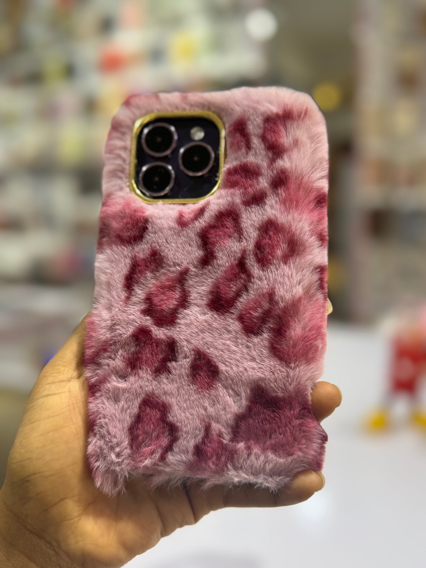 Animal Skin Pink Fur Case for iPhones