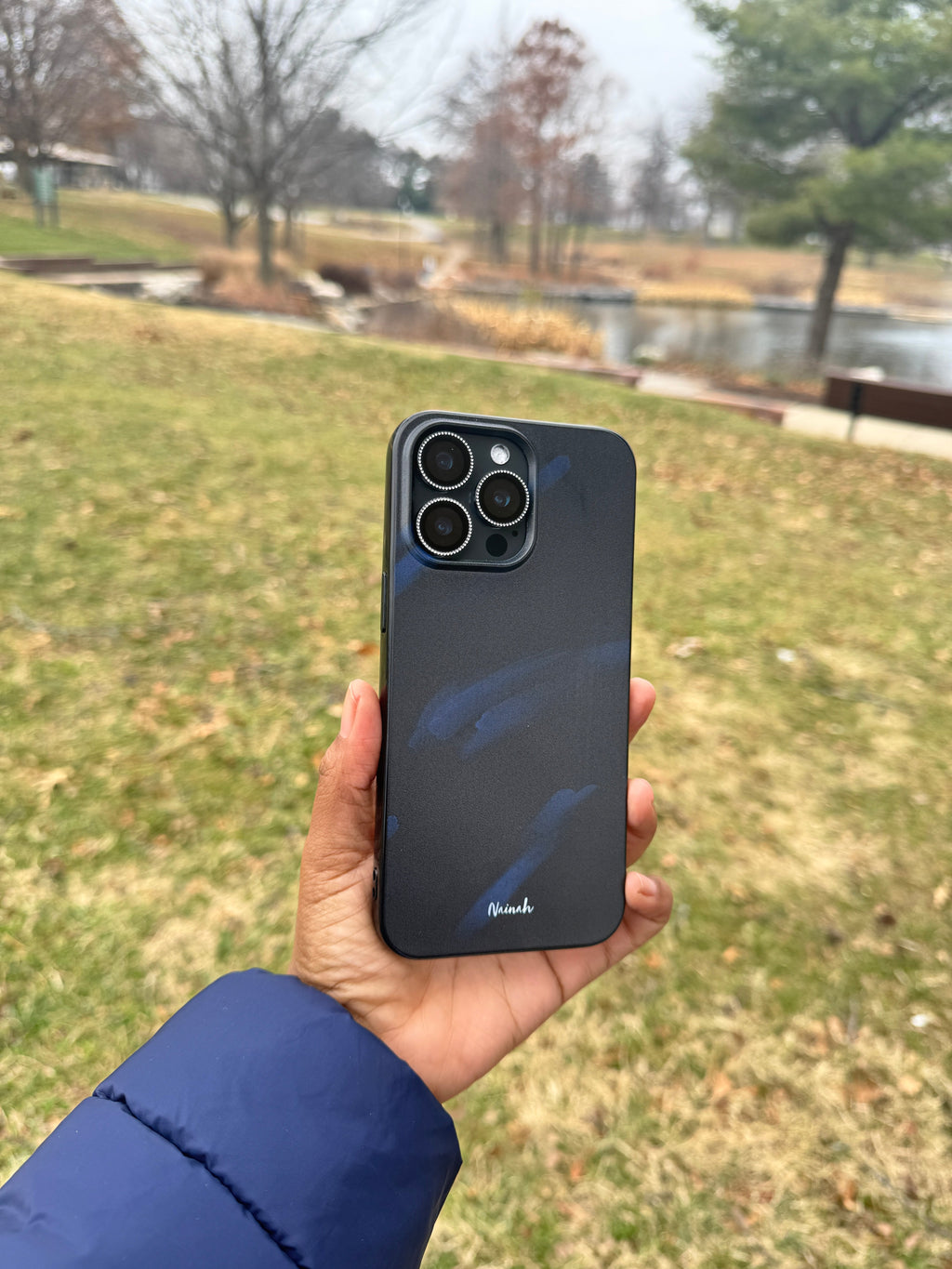 Blue Watercolor Brush Case For iPhones