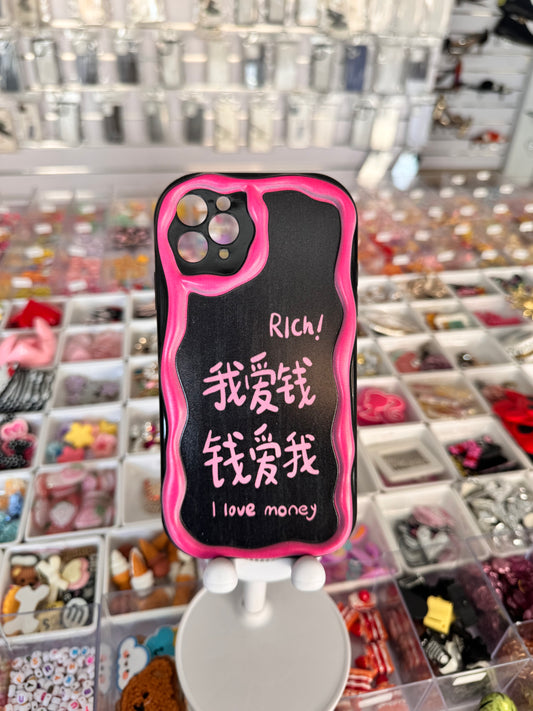 I love money black &pink case for iPhones