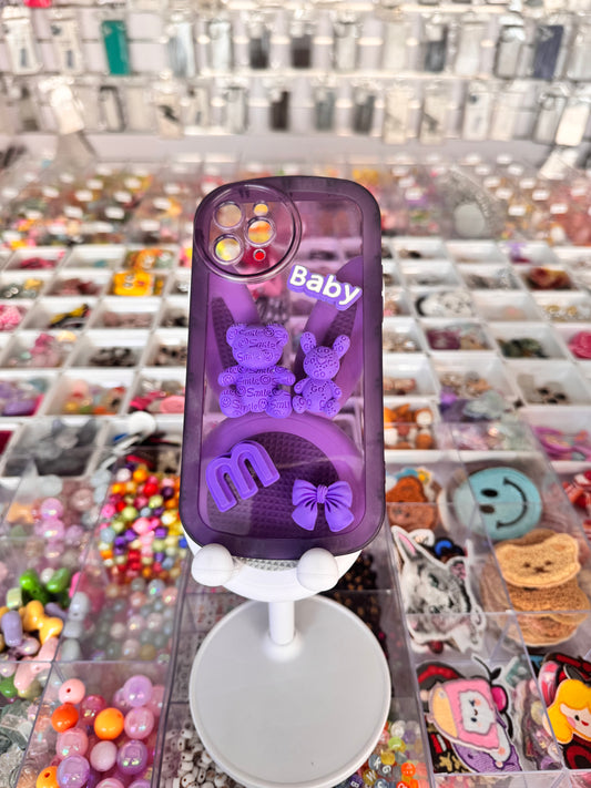 Purple baby charm case for iPhones