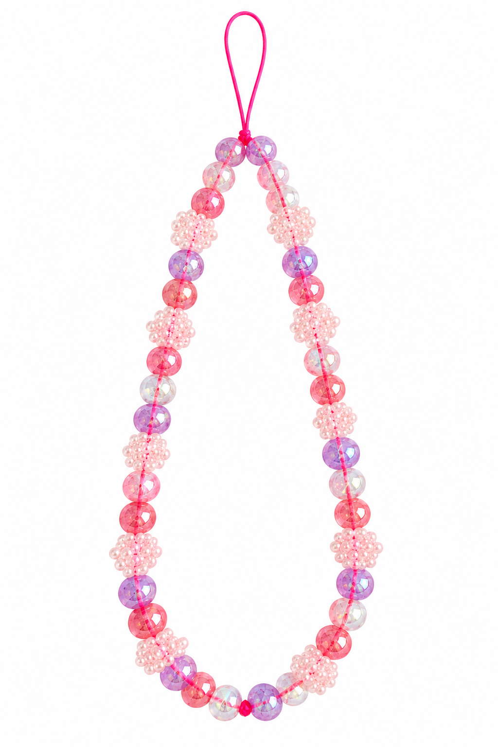 Pink Pearl Beaded Phone Charm
