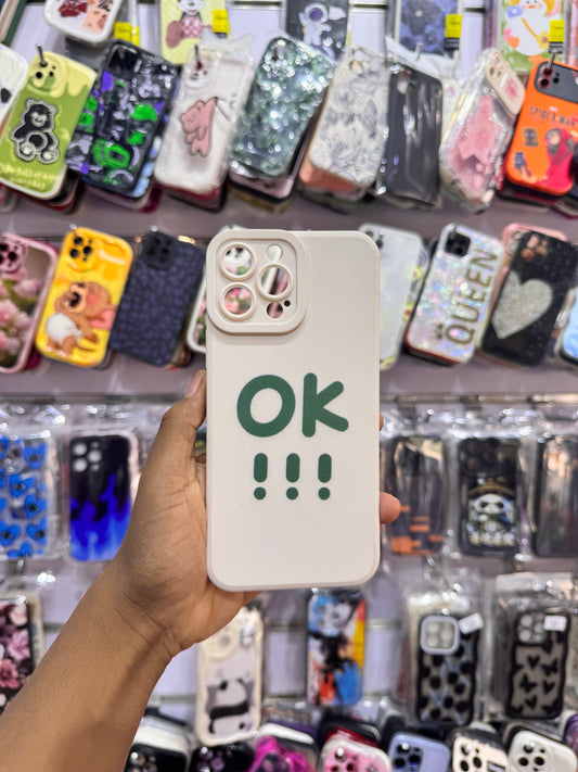 Cream Ok Case For IPhones