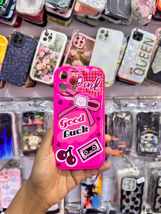 Good Luck Pink Case For IPhones