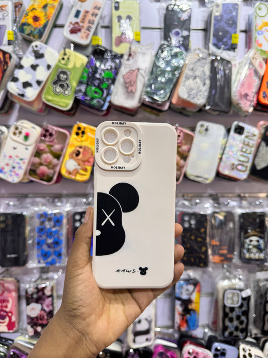 Nude & Black Kaws Case For IPhones