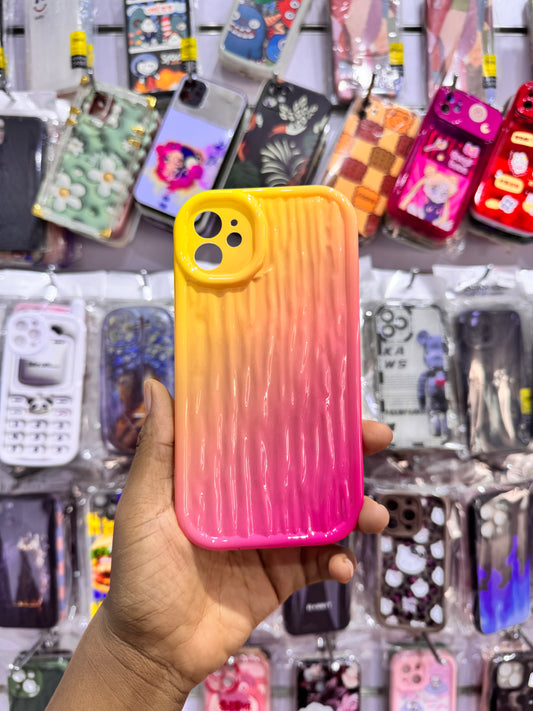 Yellow pink case for iPhones