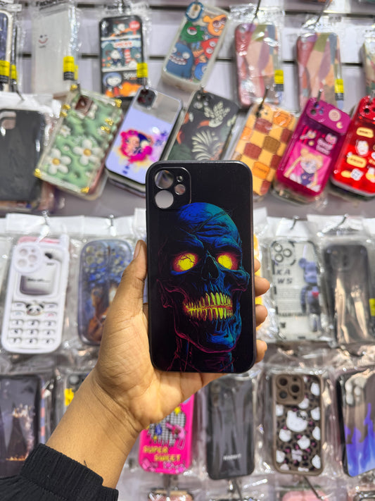 Black skull case for iPhones