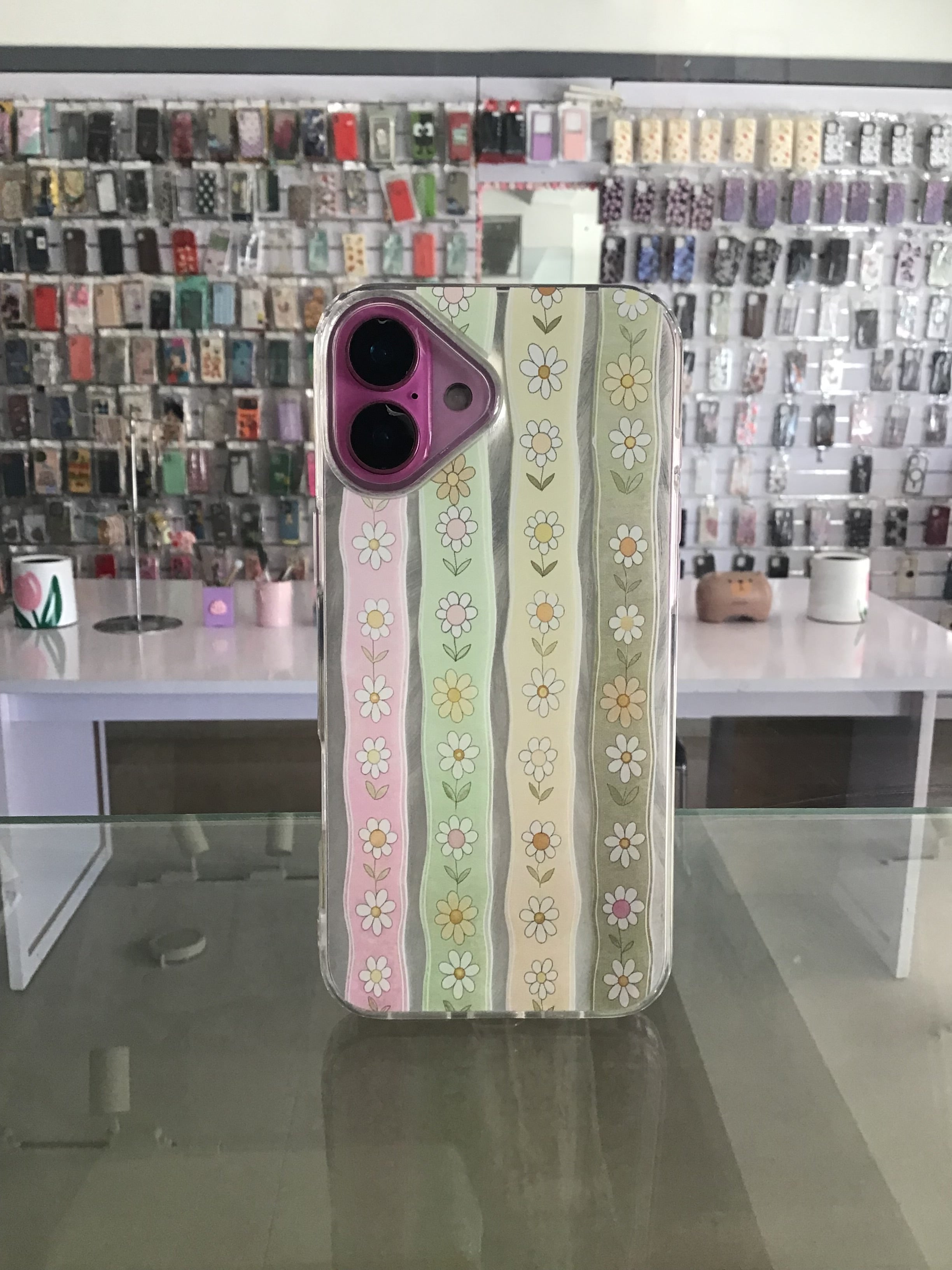 Pastel Daisy Stripe Case