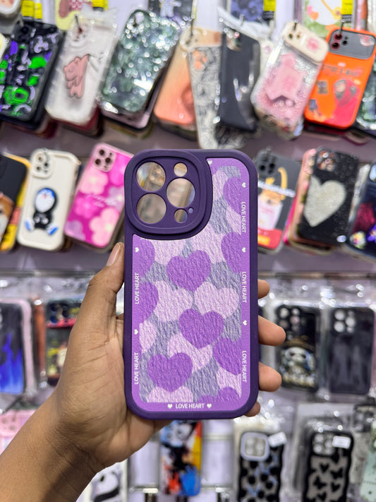 Purple Hearts Case For IPhones