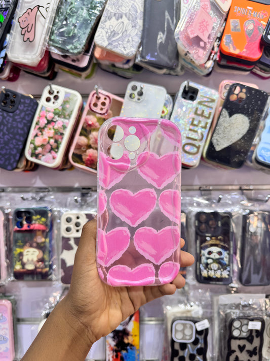Pink Heart Case For IPhone