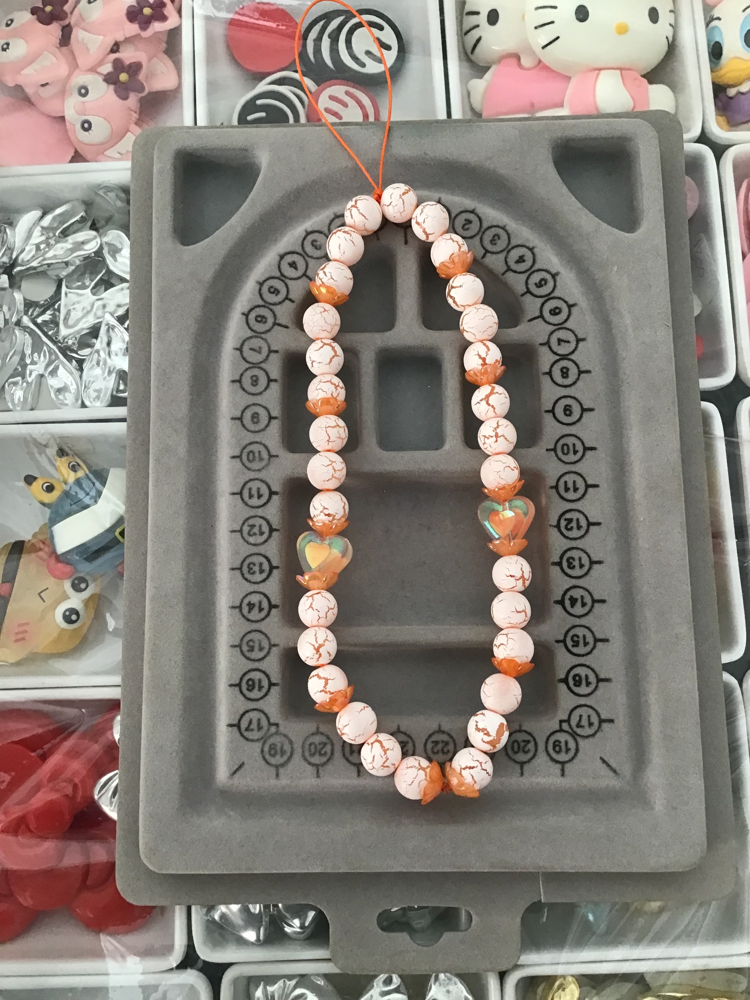 Luxury orange Phone Charm