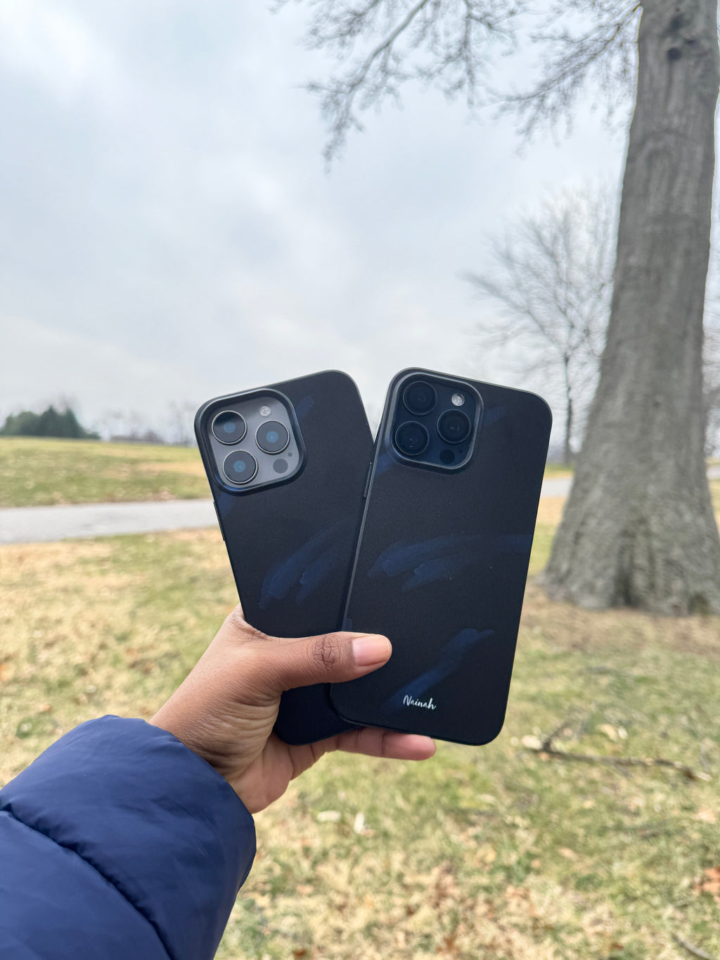 Blue Watercolor Brush Case For iPhones