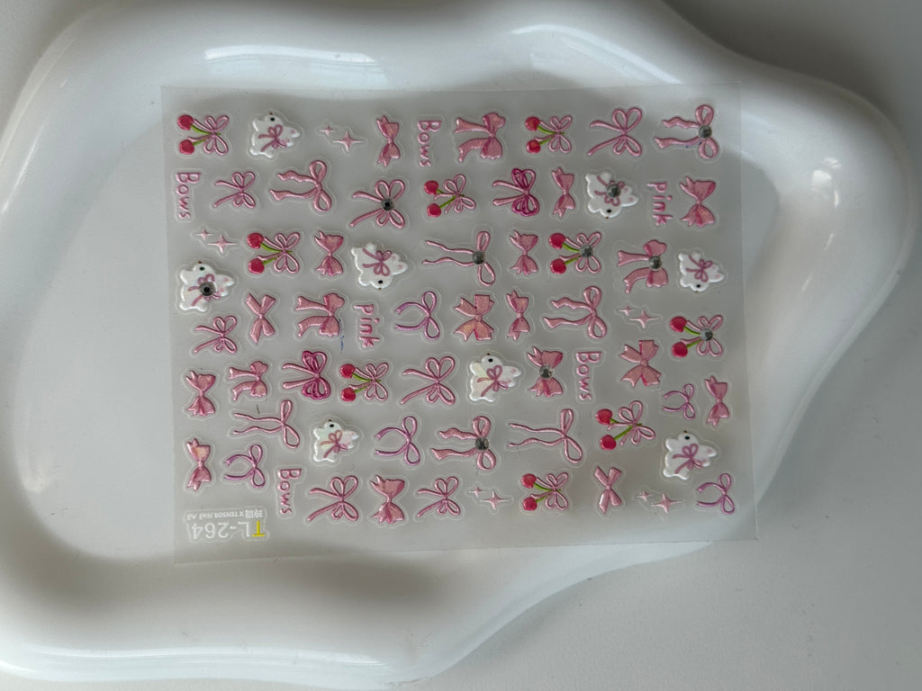 Pink Bow Phone Camera Stickers