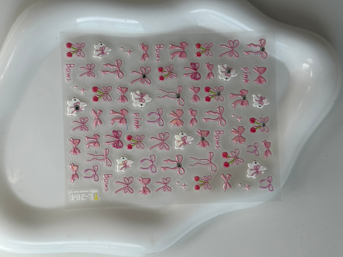 Pink Bow Phone Camera Stickers