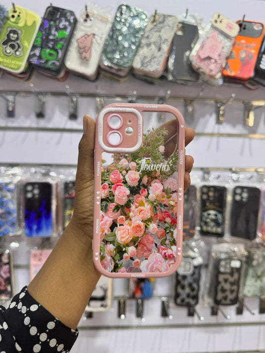 Pink flower Roses Case For IPhones