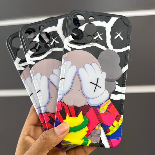 Black kaws Protective Case For iPhone