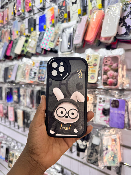 Good luck Rabbit with glasses case for iPhones