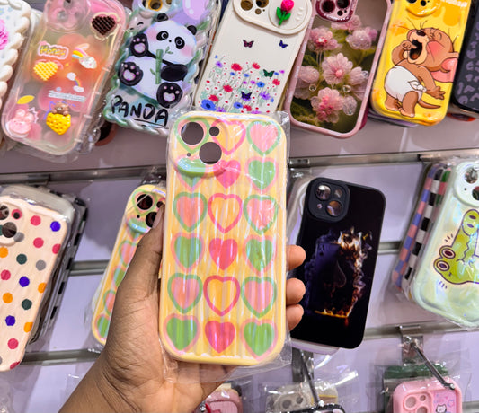 Protective Colorful Heart Case For iPhones