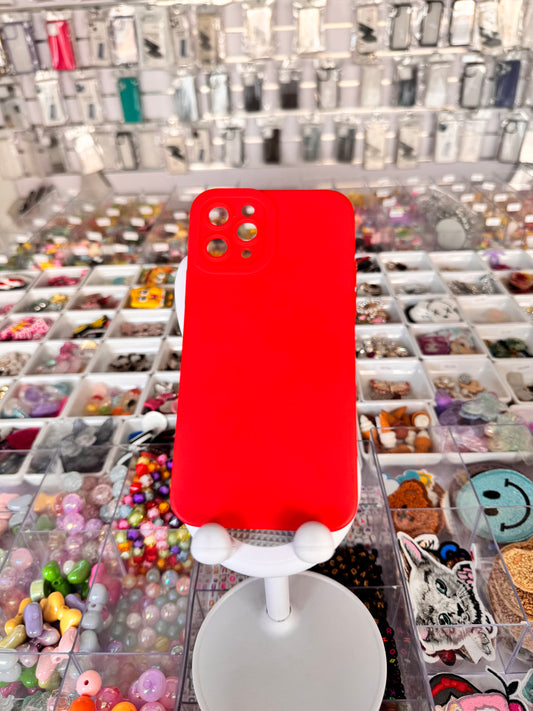 Red silicone creamer protective case for iPhones