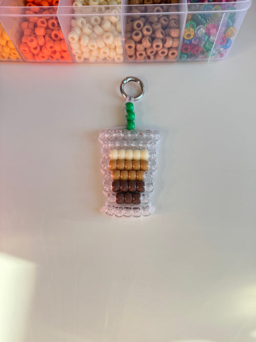 Iced Coffee Beaded Charm