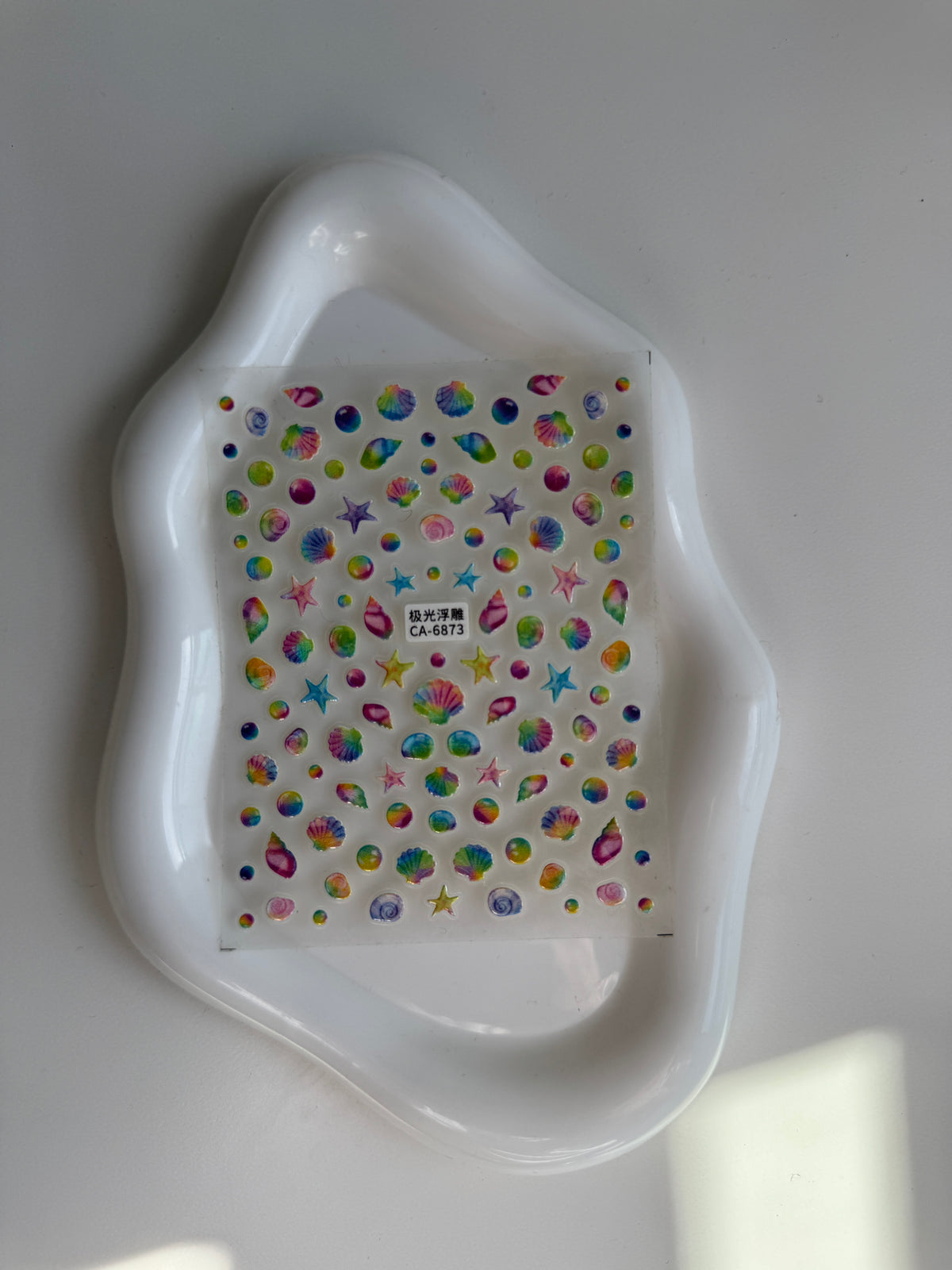 Rainbow Seashell Phone Stickers
