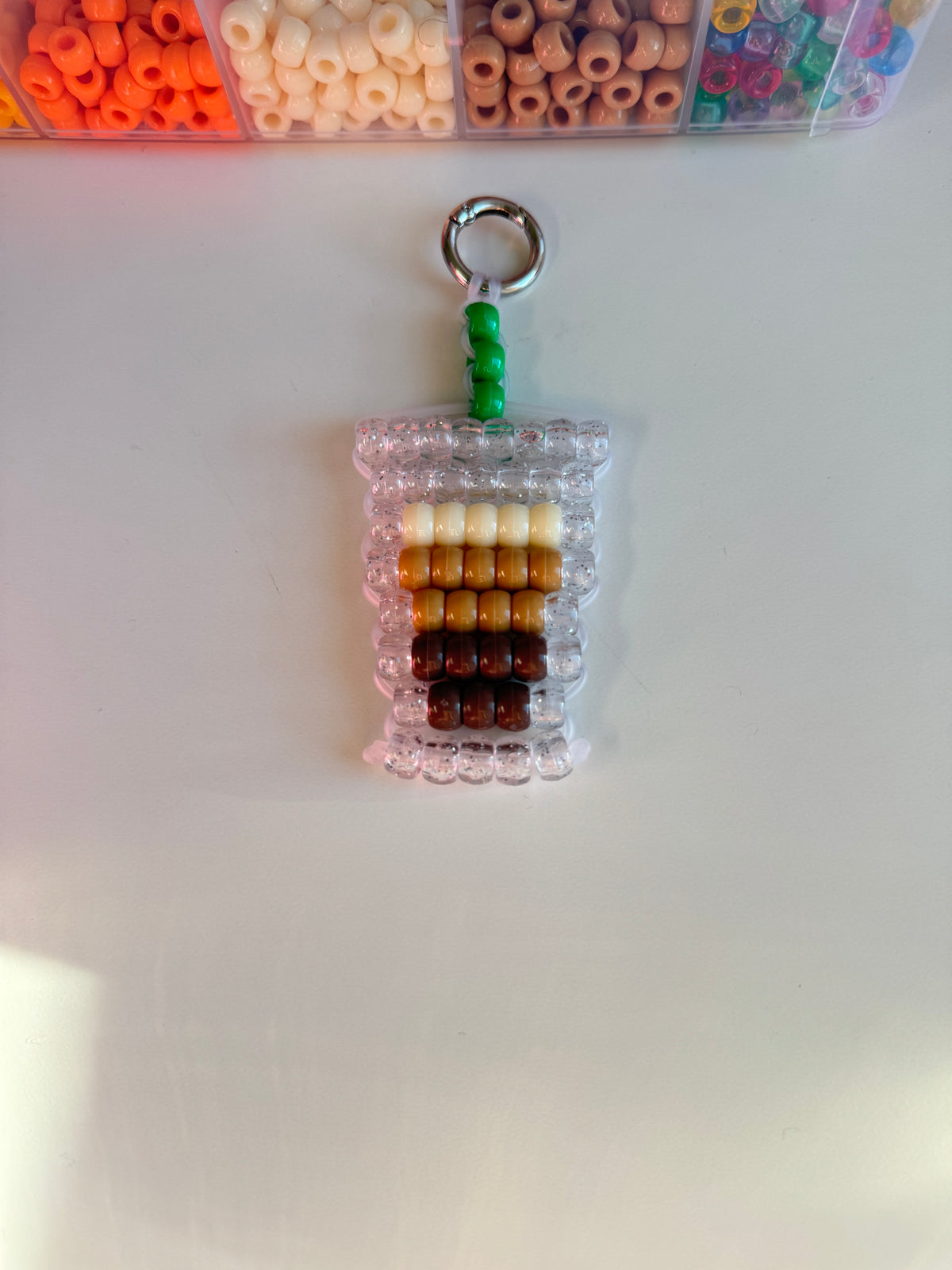 Iced Coffee Beaded Charm