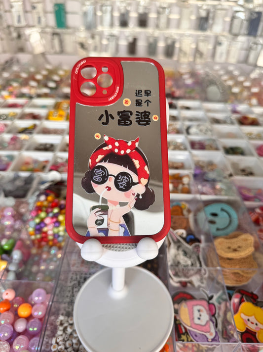 Chinese Red girl case for iPhones