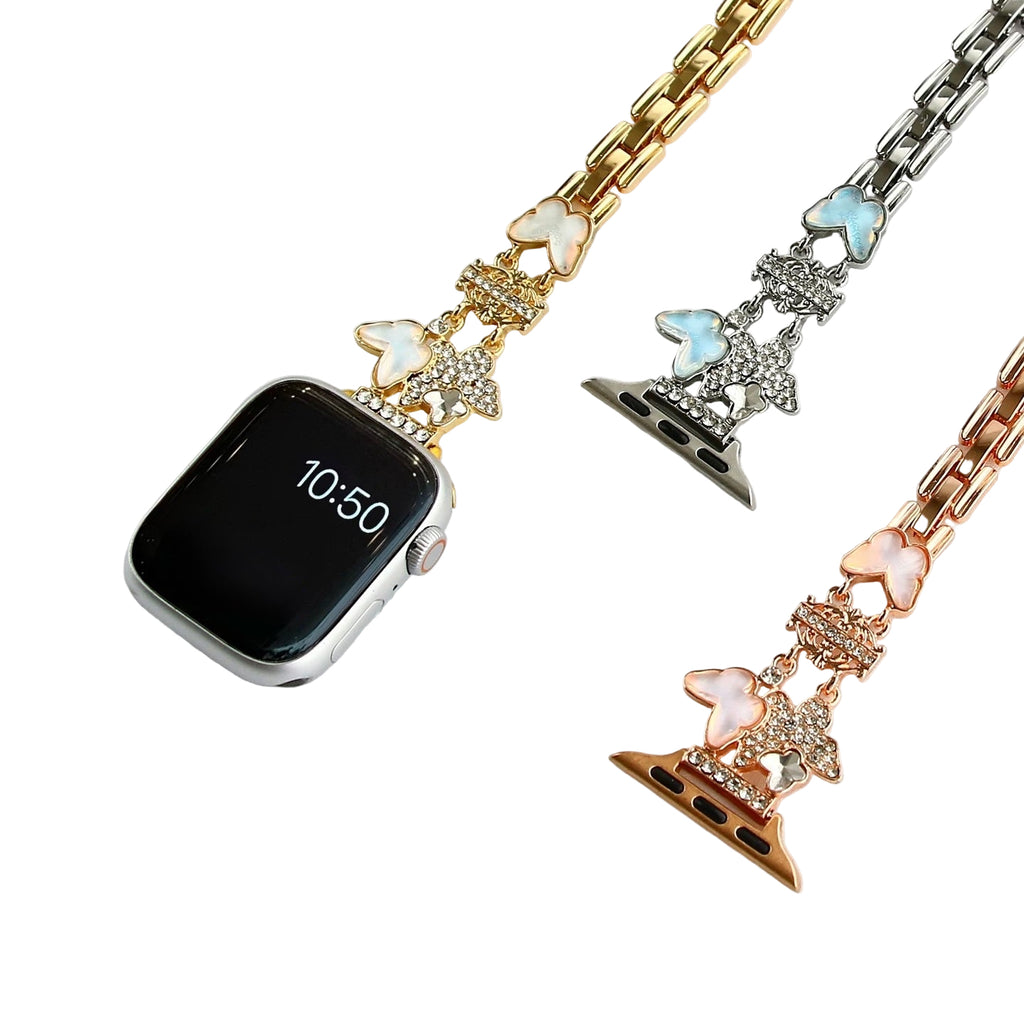 Luxury Butterfly Smartwatch Band | Rhinestone Bracelet Strap