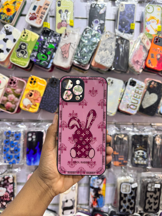Pink Cool Rabbit Case For IPhones