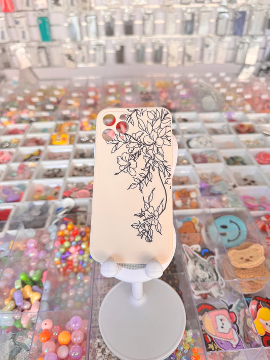 Nude flower case for iPhones