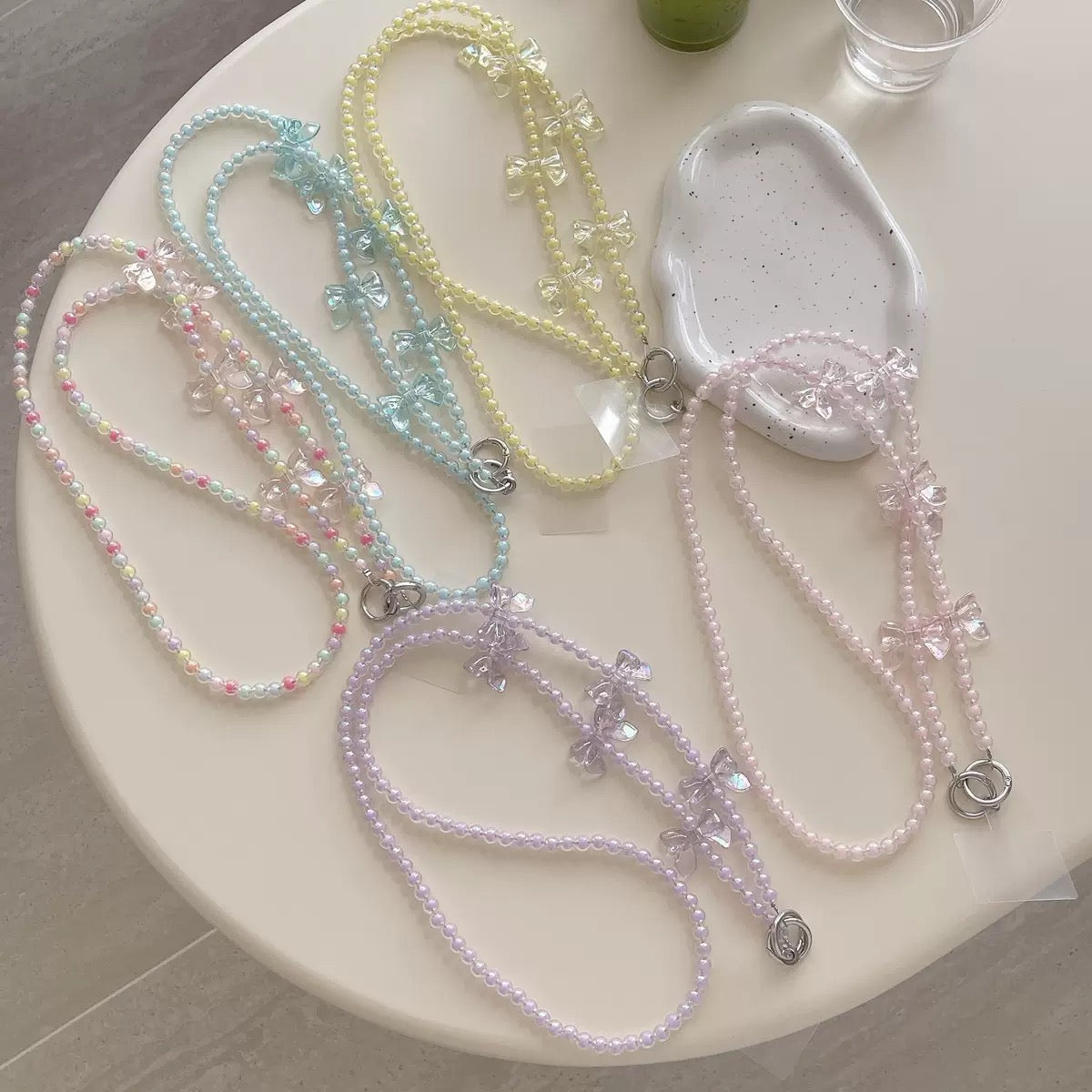 Beaded Bow Phone Strap
