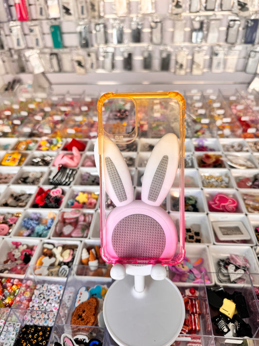Pink and orange transperant case for iPhones