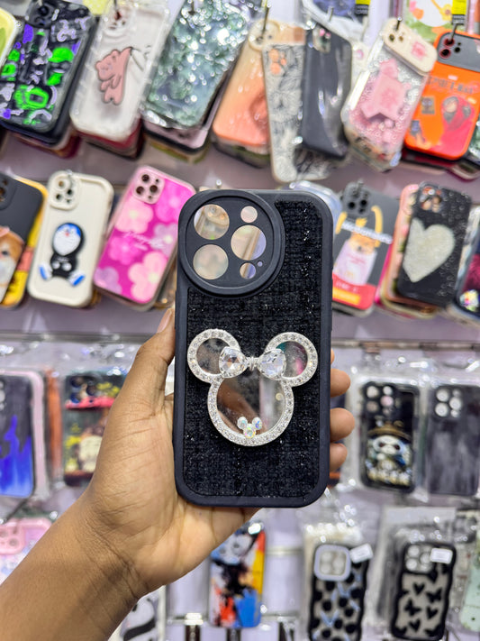 Minnie Black Mirror Case For IPhones