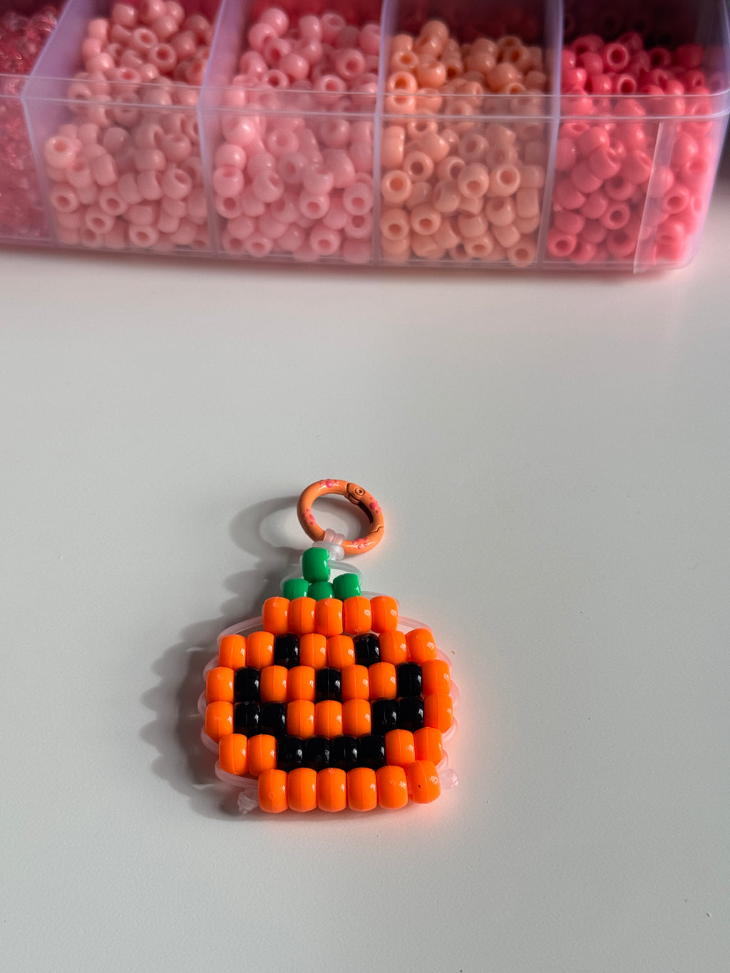 Pony Bead pumpkin BagCharm