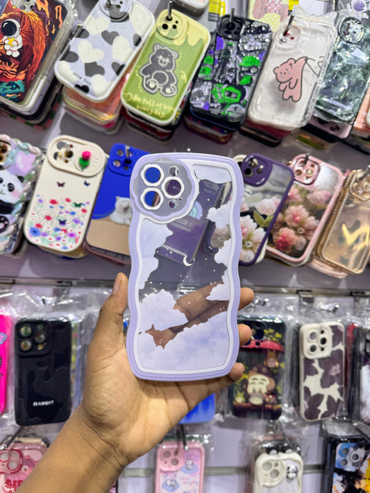 Purple Cloud Transperent Case For IPhones