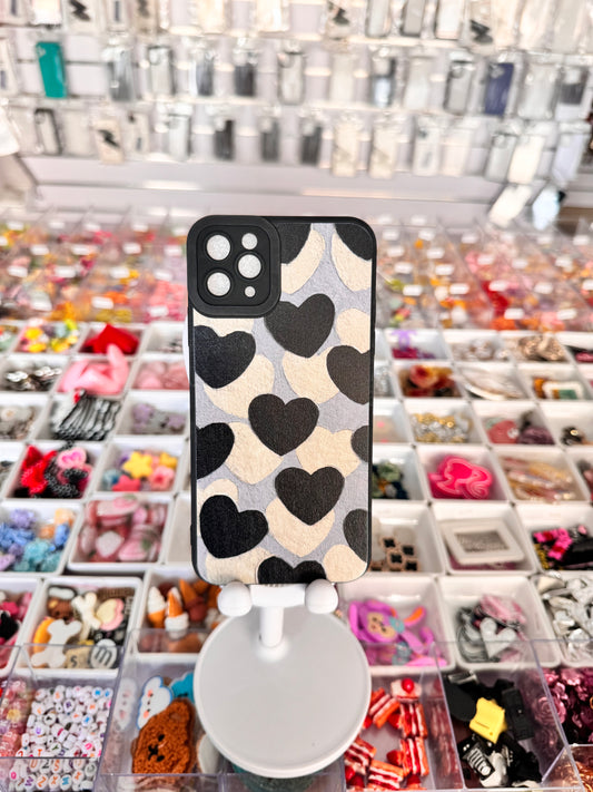 Black heart case for iPhones